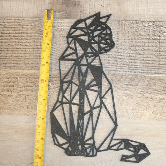 Cat Geometric 8" x 5" Wall Decor 3D Printed Wall Art Cat Feline Kitty Bl… - Picture 6 of 7